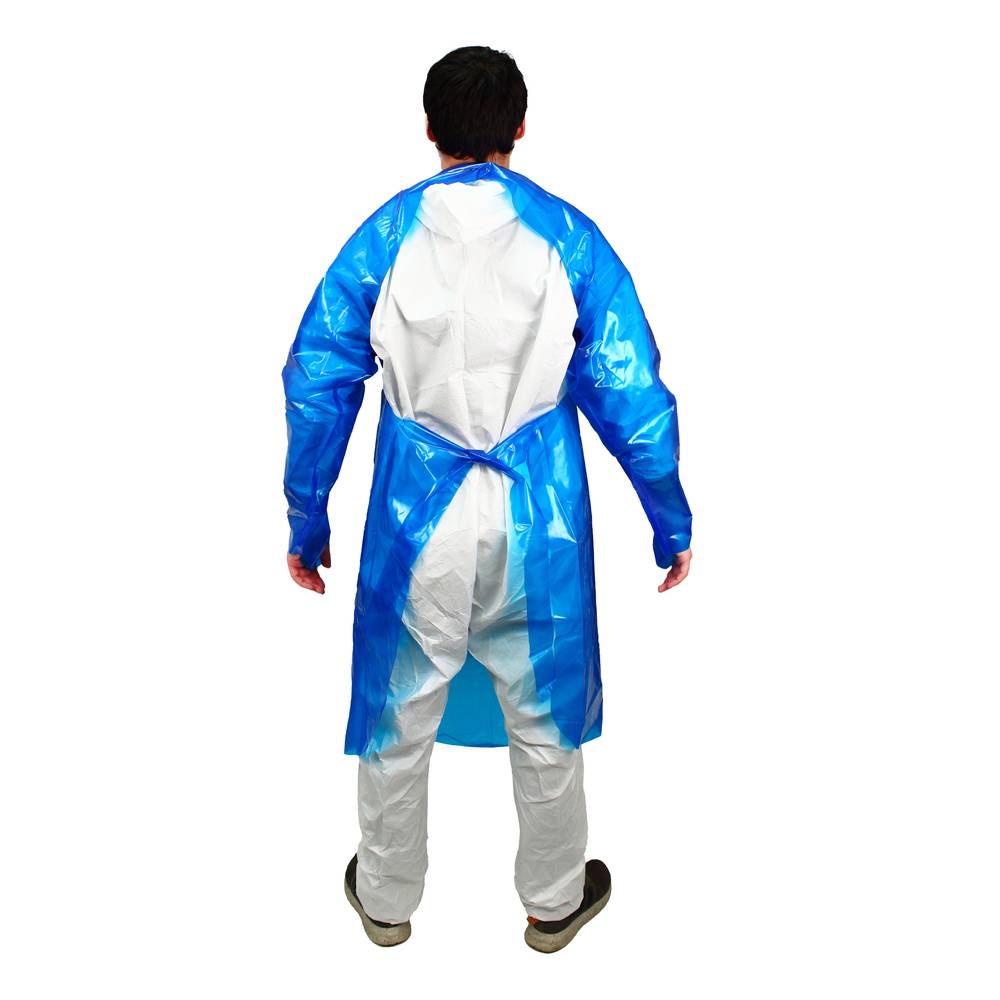 MMVA-6G-B Supply Source Safety Zone® MVA Gowns w/ Thump-Loops, 6-Mil (Blue) (50ct)